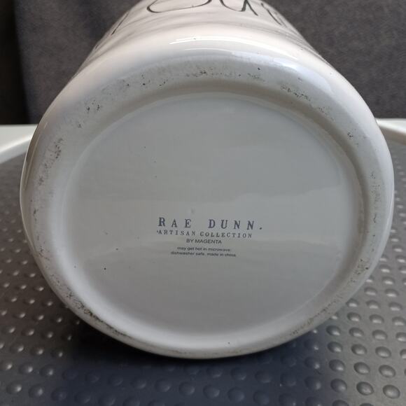 Rae Dunn Ceramic Flour Print Large Kitchen Canister Jar - Picture 7 of 8